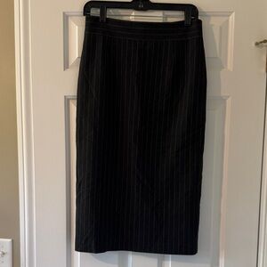 Antonino Melani  Charcoal Grey Pinstripe Skirt sz 4